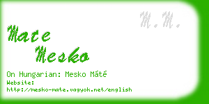 mate mesko business card